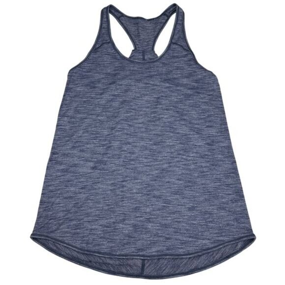 LULULEMON Essential Tank Sz 4 Heathered Deep Navy - Picture 4 of 6